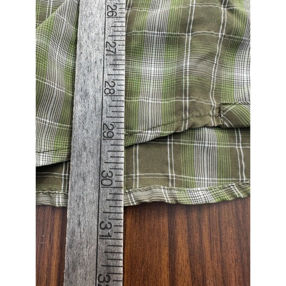 The North Face Button Shirt XL Green Plaid Modal Poly Long Sleeve Extra Large - Picture 7 of 7